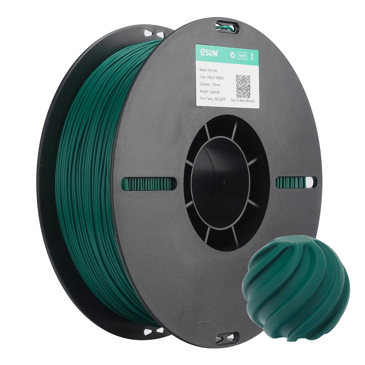 eSUN PLA+HS Filament Çoban Püskülü Yeşil 1.75 mm 1 Kg